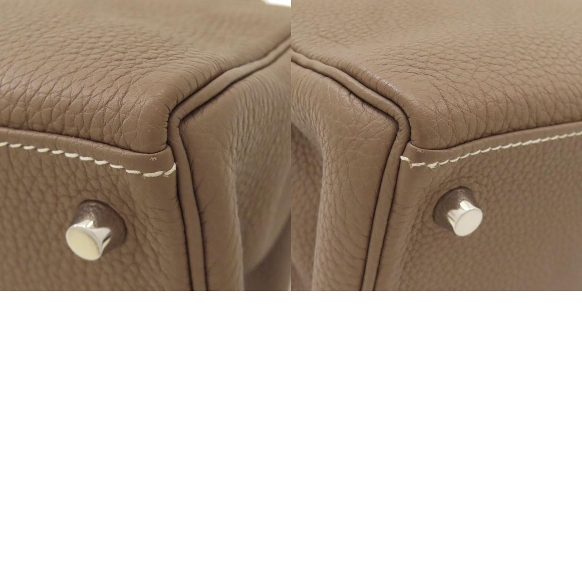 HERMES Kelly 28, internal stitching, Etoupe, SilverHardware Handbag Togo Ladies [Used]