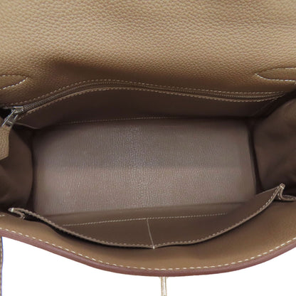 HERMES Kelly 28, internal stitching, Etoupe, SilverHardware Handbag Togo Ladies [Used]