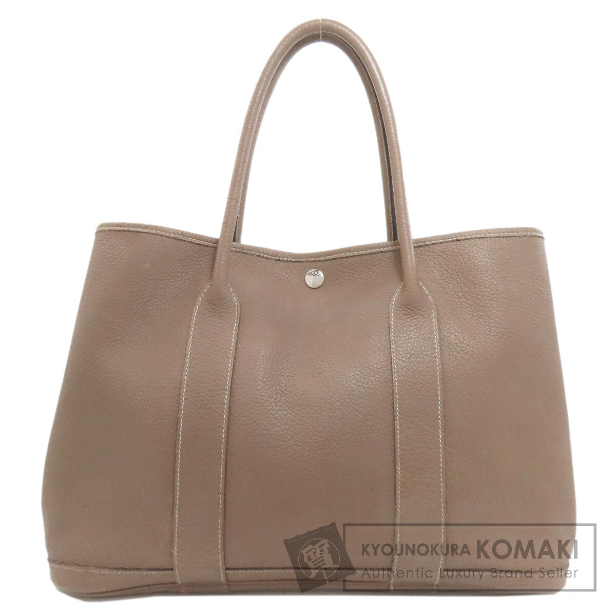 HERMES Garden Party PM Etoupe SilverHardware Tote Bag Negonda Ladies [Used]