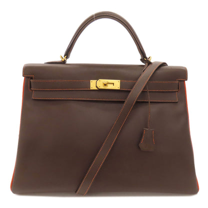 HERMES Kelly 40 Special Order, Inside Stitching, Gold Hardware Handbag Epsom Ladies [Used]