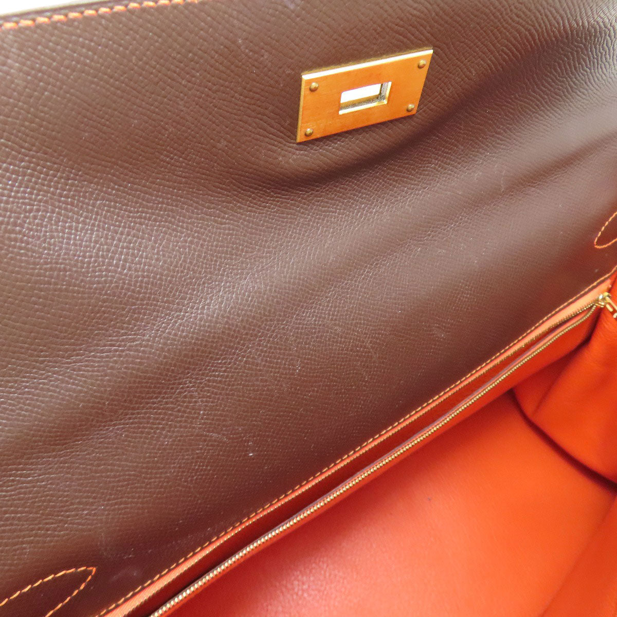 HERMES Kelly 40 Special Order, Inside Stitching, Gold Hardware Handbag Epsom Ladies [Used]