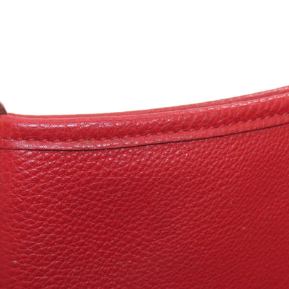 HERMES Berlingo PM Rouge Vif SilverHardware Shoulder Bag Taurillon Clemence Ladies [Used]