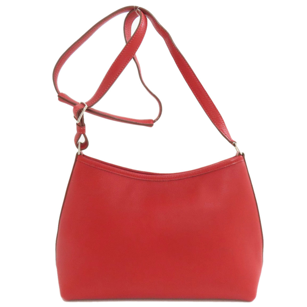 HERMES Berlingo PM Rouge Vif SilverHardware Shoulder Bag Taurillon Clemence Ladies [Used]