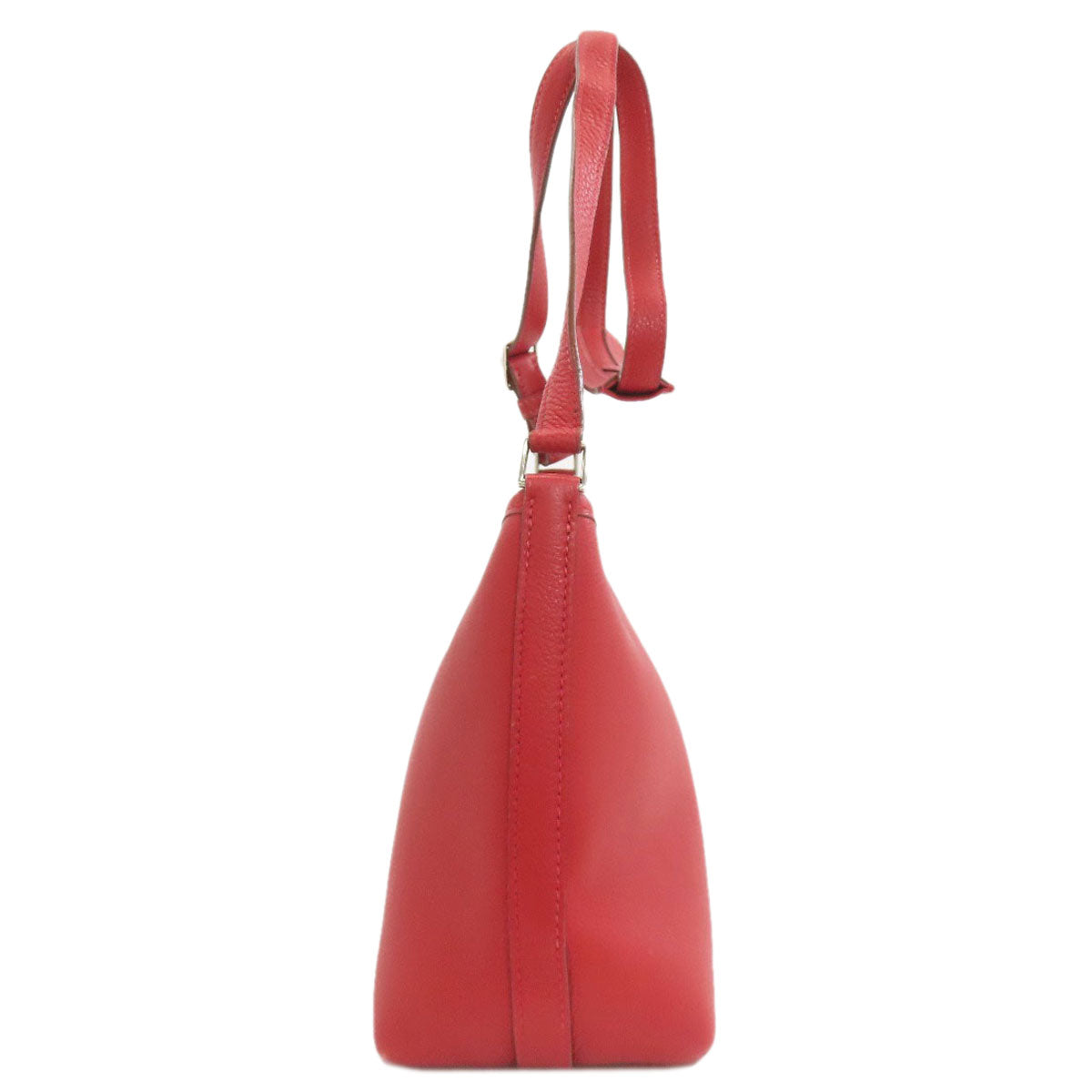 HERMES Berlingo PM Rouge Vif SilverHardware Shoulder Bag Taurillon Clemence Ladies [Used]