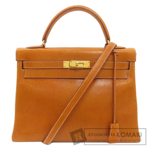 HERMES Kelly 32 inner stitch GoldHardware Handbag Pig Leather Ladies [Used]