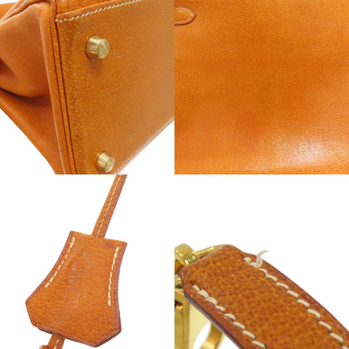 HERMES Kelly 32 inner stitch GoldHardware Handbag Pig Leather Ladies [Used]