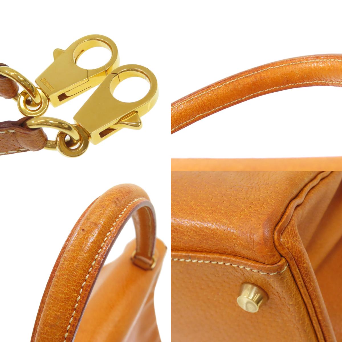 HERMES Kelly 32 inner stitch GoldHardware Handbag Pig Leather Ladies [Used]