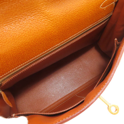 HERMES Kelly 32 inner stitch GoldHardware Handbag Pig Leather Ladies [Used]