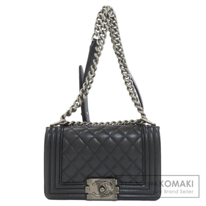 CHANEL Boy Chanel ChainShoulder SilverHardware Shoulder Bag Lambskin Ladies [Used]