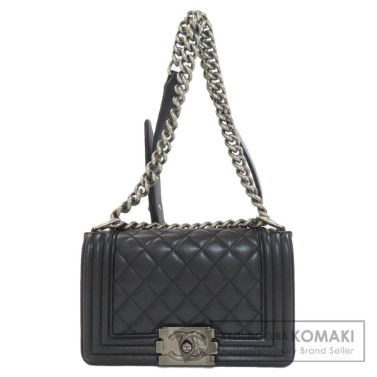 CHANEL Boy Chanel ChainShoulder SilverHardware Shoulder Bag Lambskin Ladies [Used]