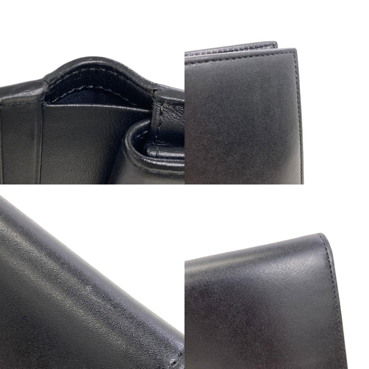 FENDI logo Bifold Wallet with Coin Pocket Leather Ladies [Used]