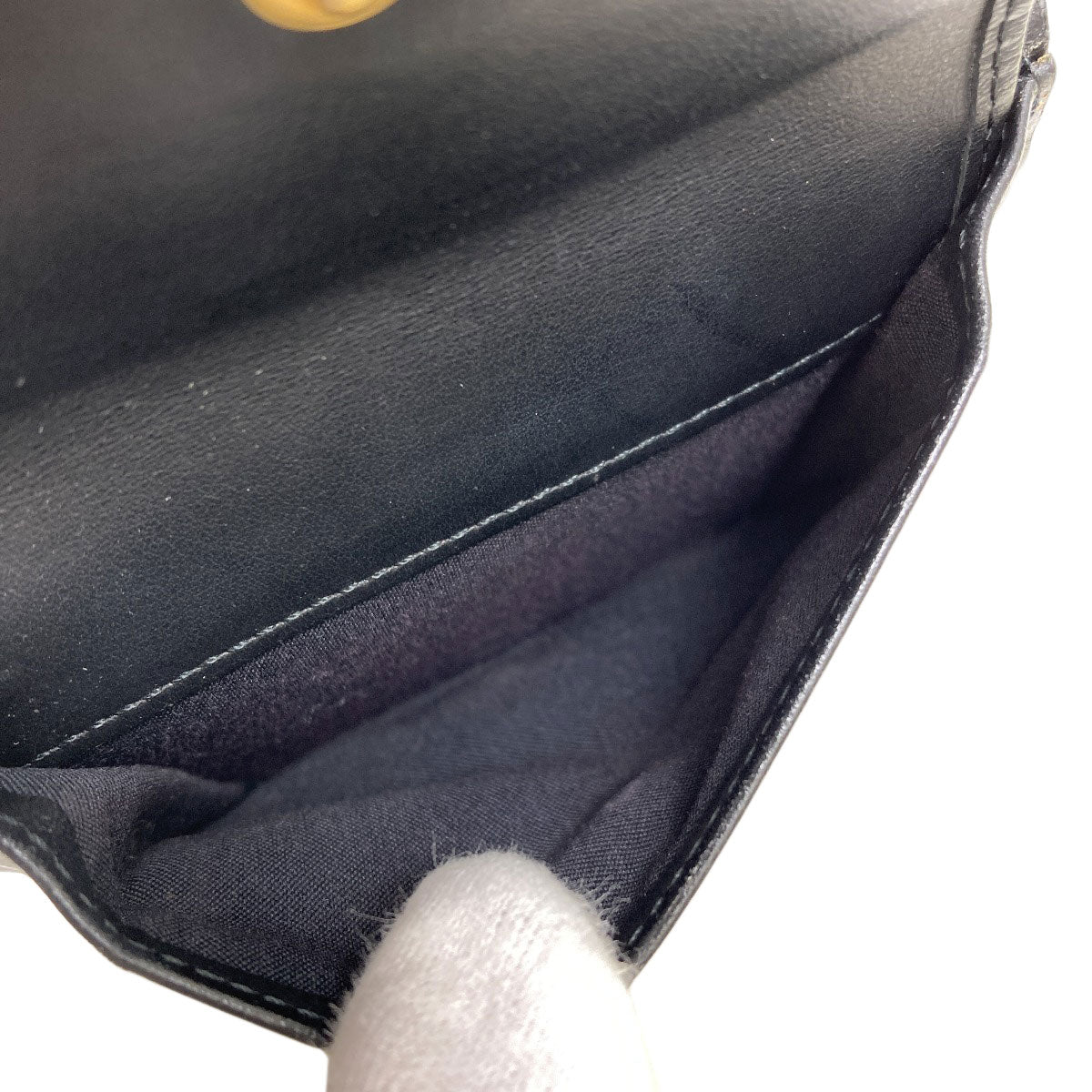 FENDI logo Bifold Wallet with Coin Pocket Leather Ladies [Used]