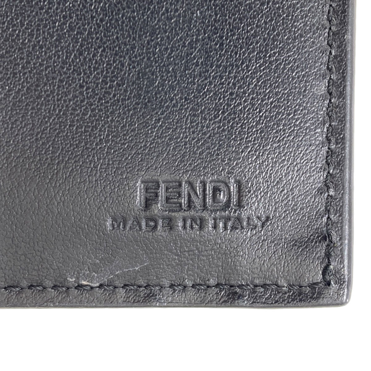 FENDI logo Bifold Wallet with Coin Pocket Leather Ladies [Used]