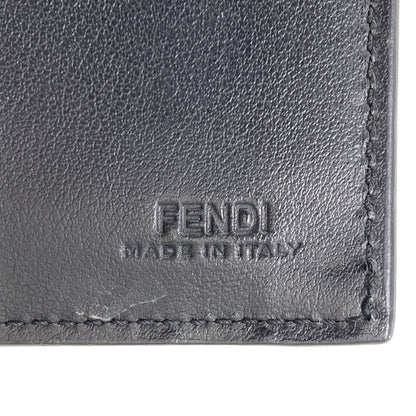 FENDI logo Bifold Wallet with Coin Pocket Leather Ladies [Used]