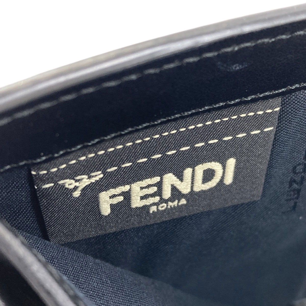 FENDI logo Bifold Wallet with Coin Pocket Leather Ladies [Used]