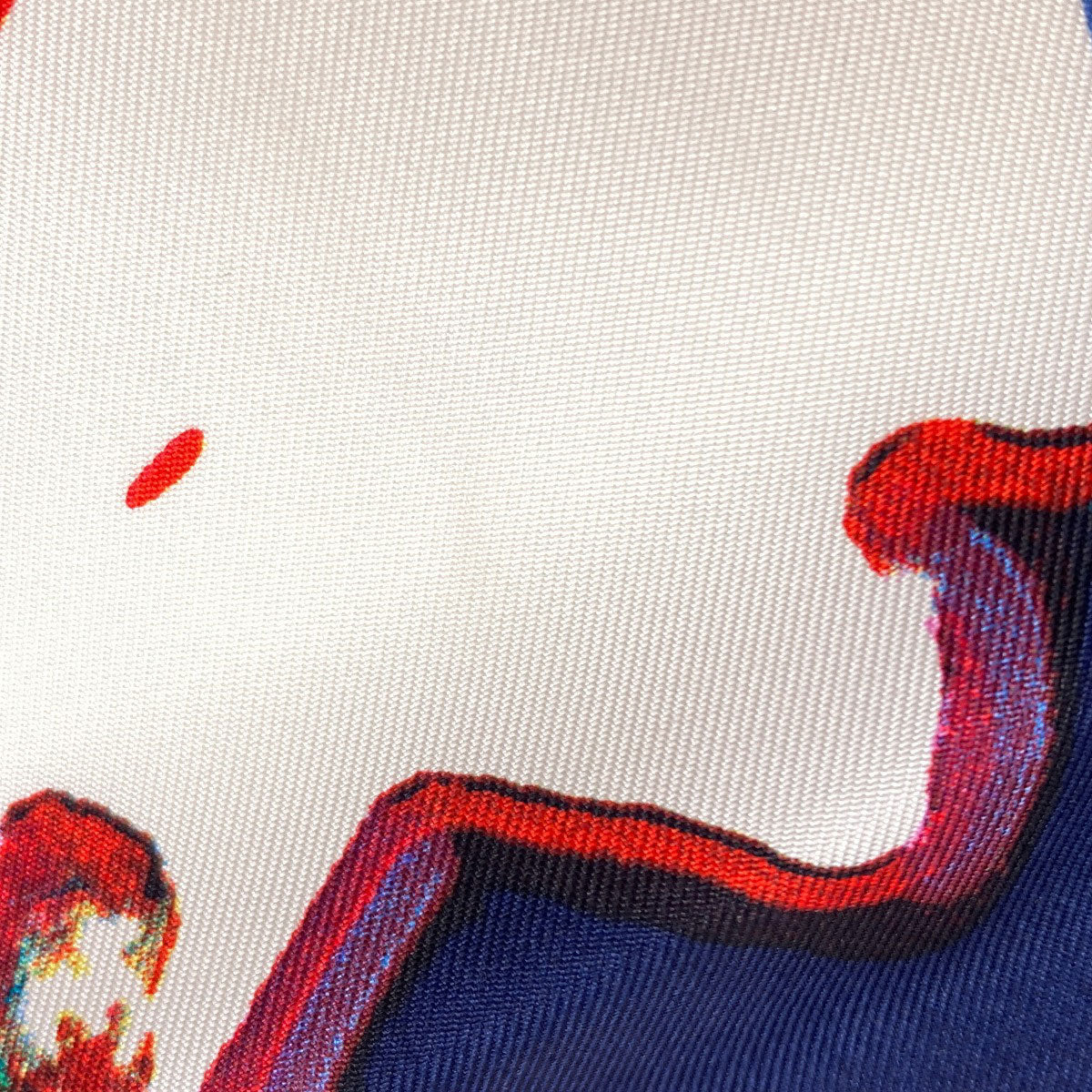 CHANEL COCO Mark Human Motif Scarf Silk Ladies [Used]
