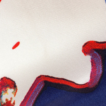 CHANEL COCO Mark Human Motif Scarf Silk Ladies [Used]