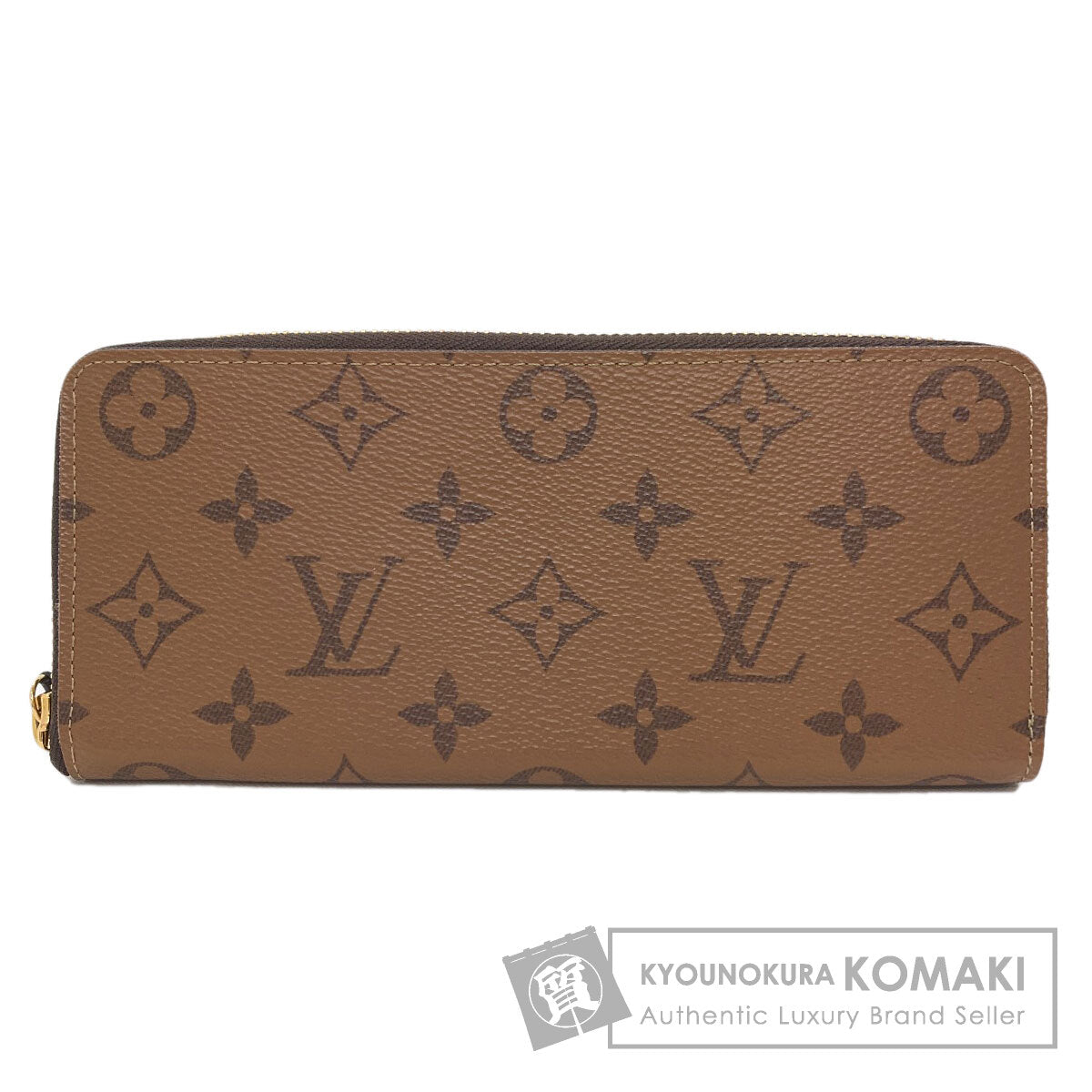 LOUIS VUITTON M82336 Portefeiulle・Clemence Long wallet (with coin pocket) Monogram reverse Ladies [Used]