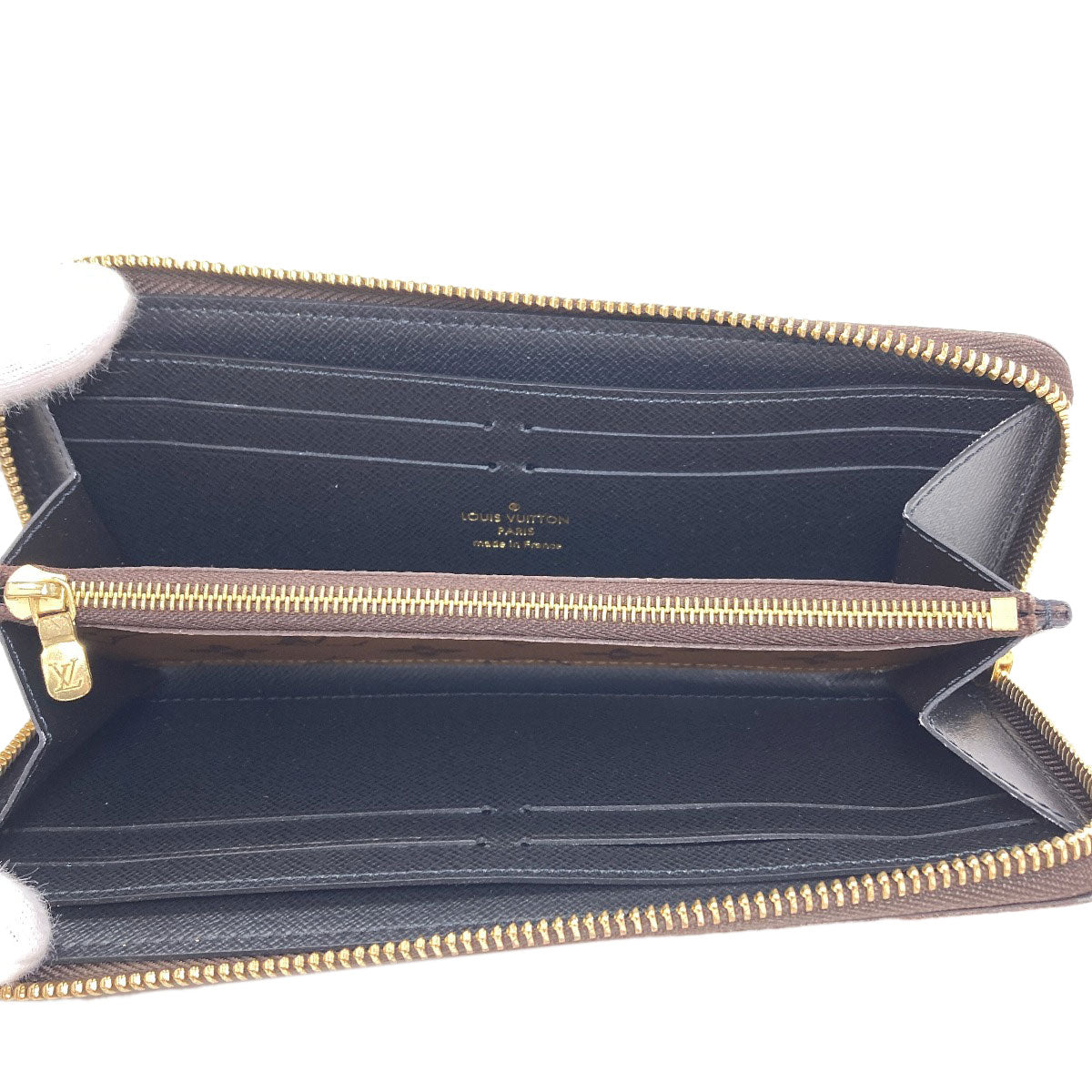 LOUIS VUITTON M82336 Portefeiulle・Clemence Long wallet (with coin pocket) Monogram reverse Ladies [Used]
