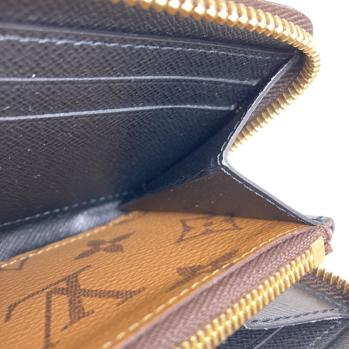 LOUIS VUITTON M82336 Portefeiulle・Clemence Long wallet (with coin pocket) Monogram reverse Ladies [Used]