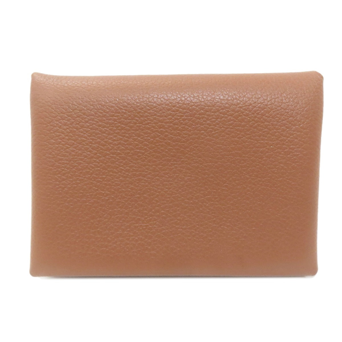 HERMES Calvi Duo SilverHardware Card Case Calf Ladies [Used]
