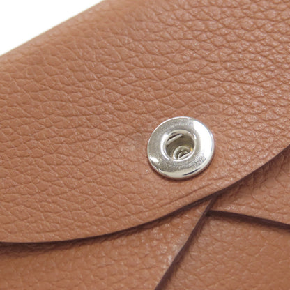HERMES Calvi Duo SilverHardware Card Case Calf Ladies [Used]