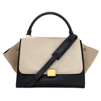 CELINE Trapeze Medium 2WAY Handbag Calf Ladies [Used]