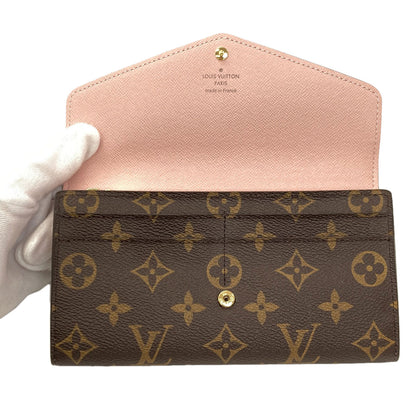 LOUIS VUITTON M62235 Portefeiulle Â· Sarah Long wallet (with coin pocket) Monogram canvas Ladies [Used]