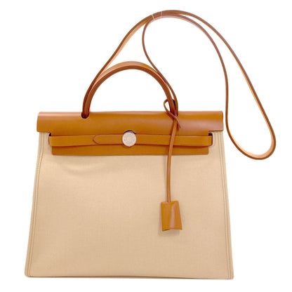 HERMES SilverHardware Airbag Zip 31 Handbag Towar Officche Ladies [Used]