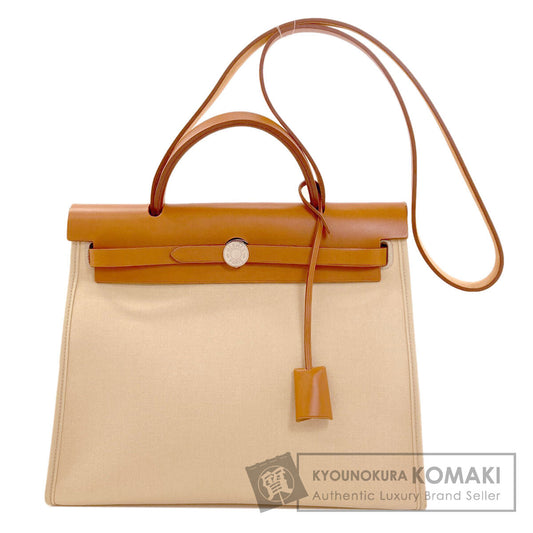 HERMES SilverHardware Airbag Zip 31 Handbag Towar Officche Ladies [Used]