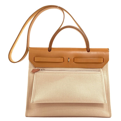 HERMES SilverHardware Airbag Zip 31 Handbag Towar Officche Ladies [Used]