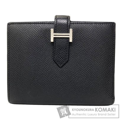 HERMES Bearn Compact SilverHardware Bifold Wallet with Coin Pocket Epsom Ladies [Used]