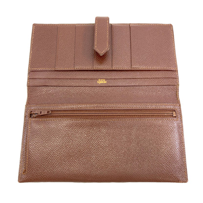 HERMES Bearn Classic GoldHardware Long wallet (with coin pocket) Epsom Ladies [Used]