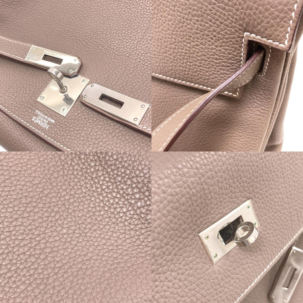 HERMES Kelly 32, internal stitching, Etoupe, SilverHardware Handbag Togo Ladies [Used]