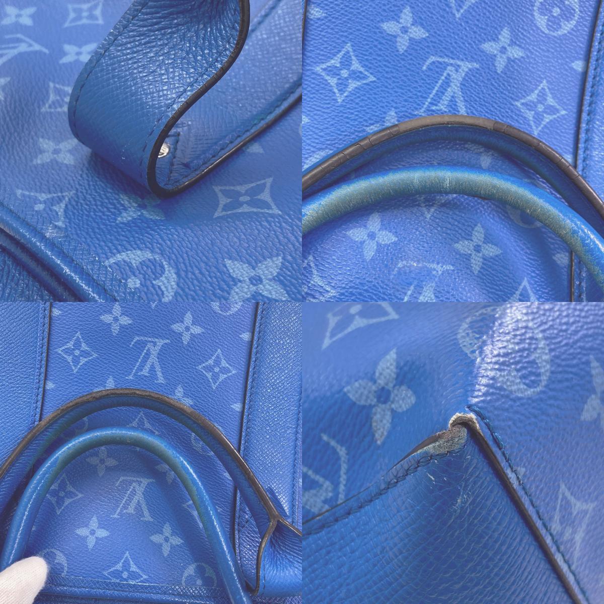 LOUIS VUITTON M31010 Weekend Tote NM Taigarama Handbag Taiga Ladies [Used]