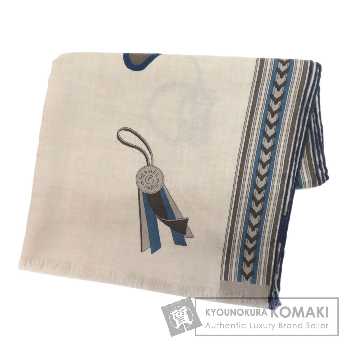 HERMES Rectangle Stall Cashmere SilkLadies [Used]