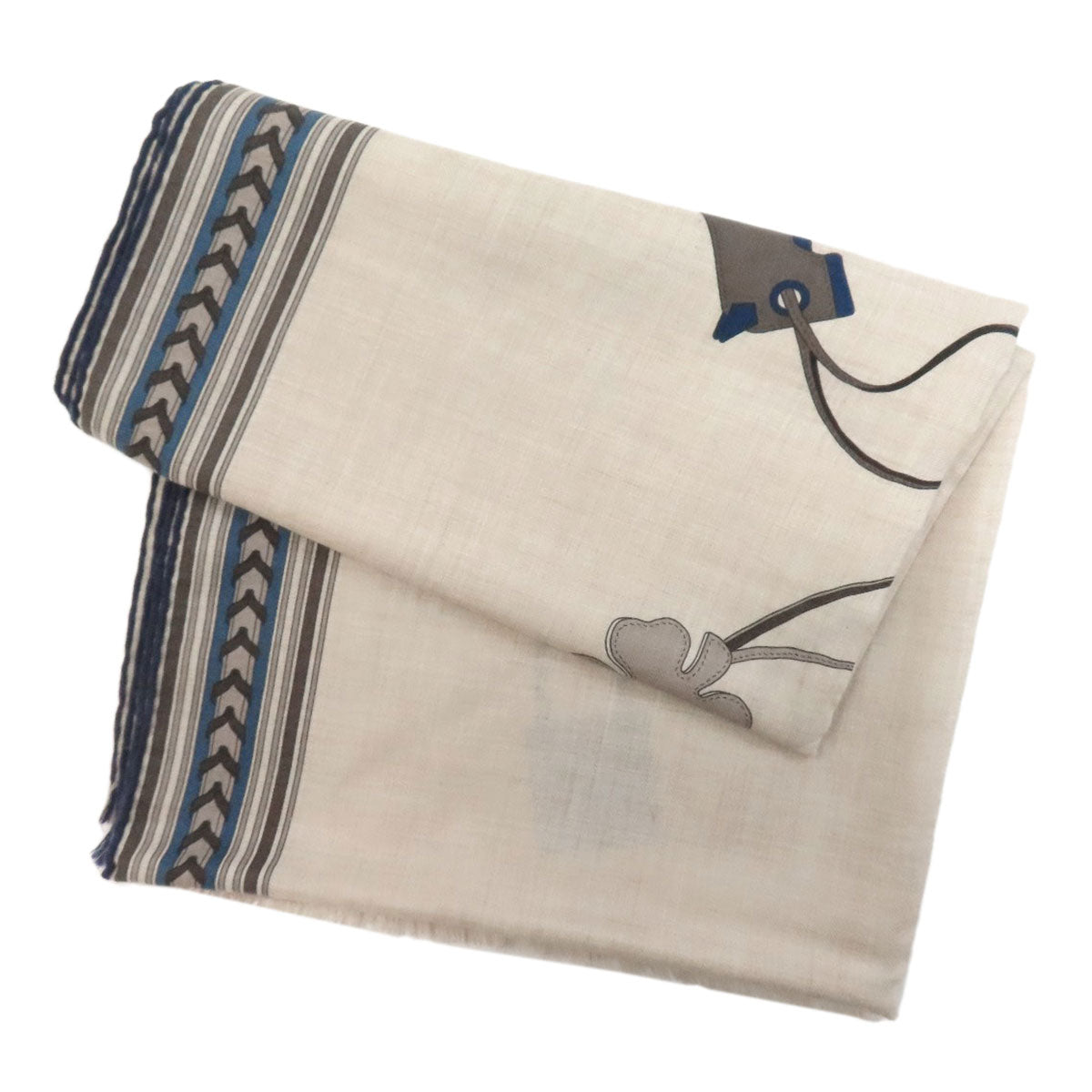 HERMES Rectangle Stall Cashmere SilkLadies [Used]
