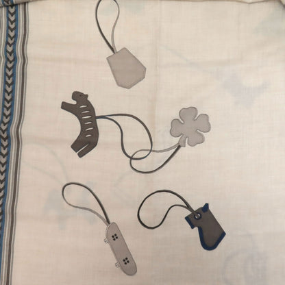 HERMES Rectangle Stall Cashmere SilkLadies [Used]