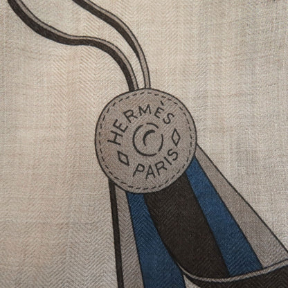 HERMES Rectangle Stall Cashmere SilkLadies [Used]