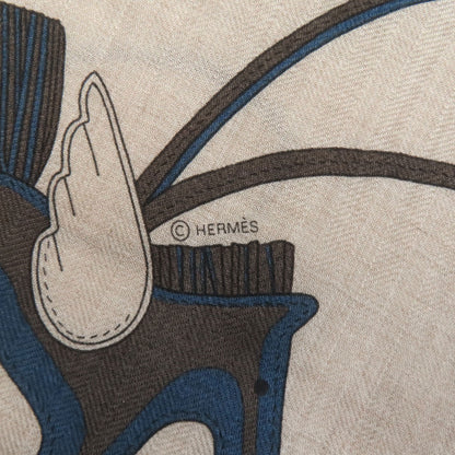 HERMES Rectangle Stall Cashmere SilkLadies [Used]
