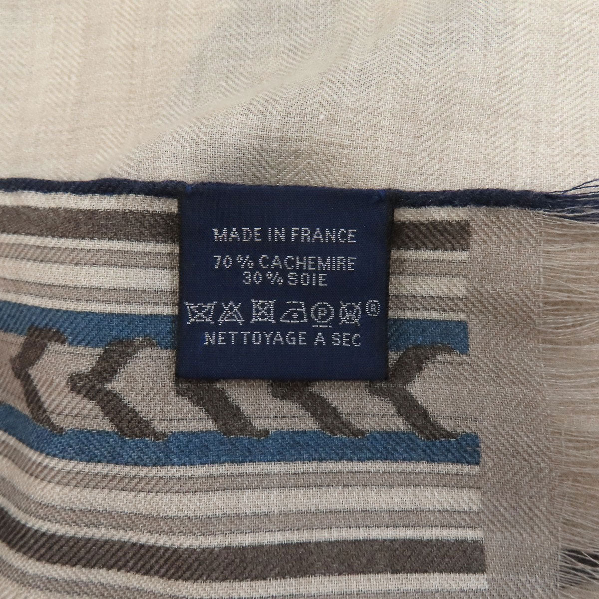 HERMES Rectangle Stall Cashmere SilkLadies [Used]
