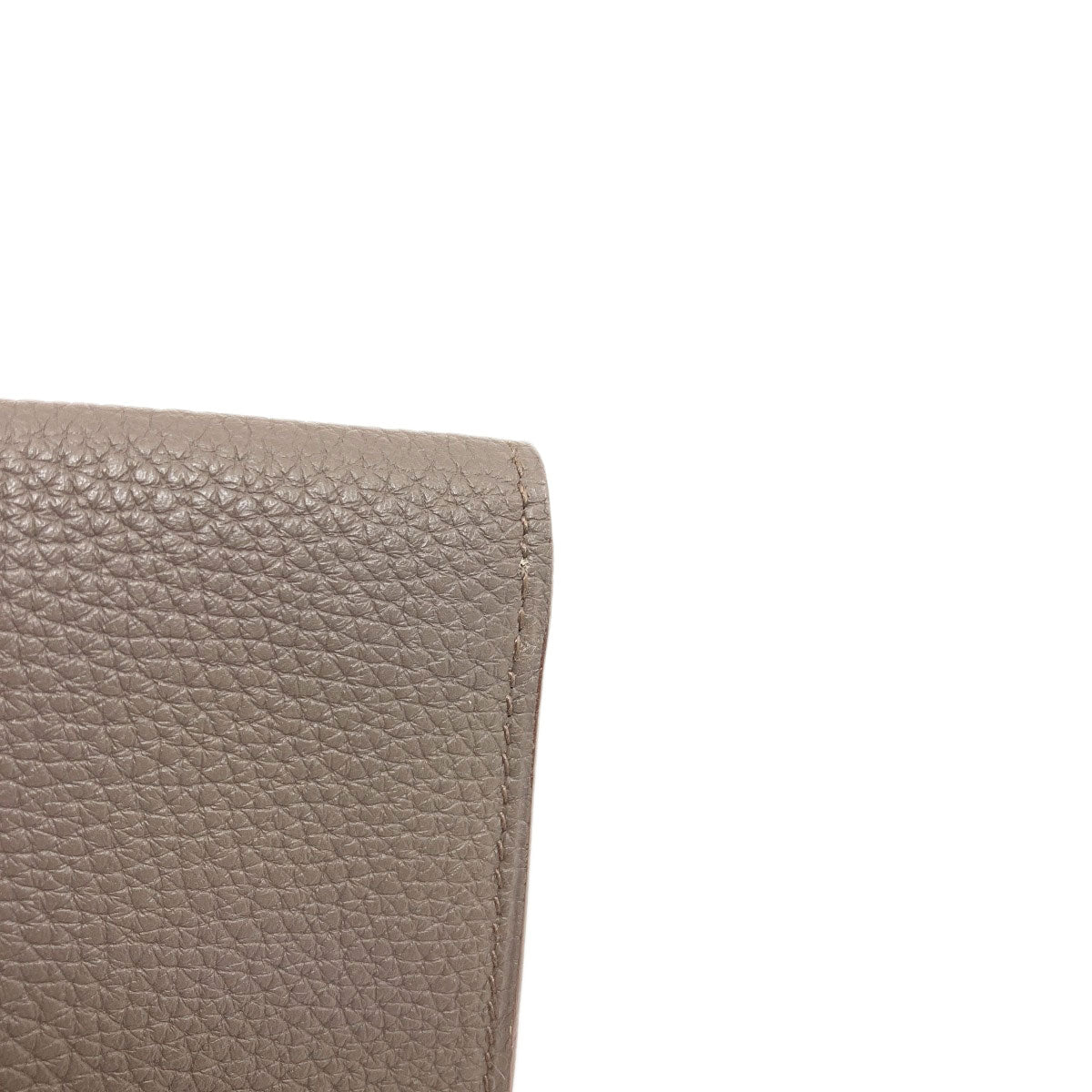 HERMES Dogon Etan Silver Hardware Card Case Togo Ladies [Used]