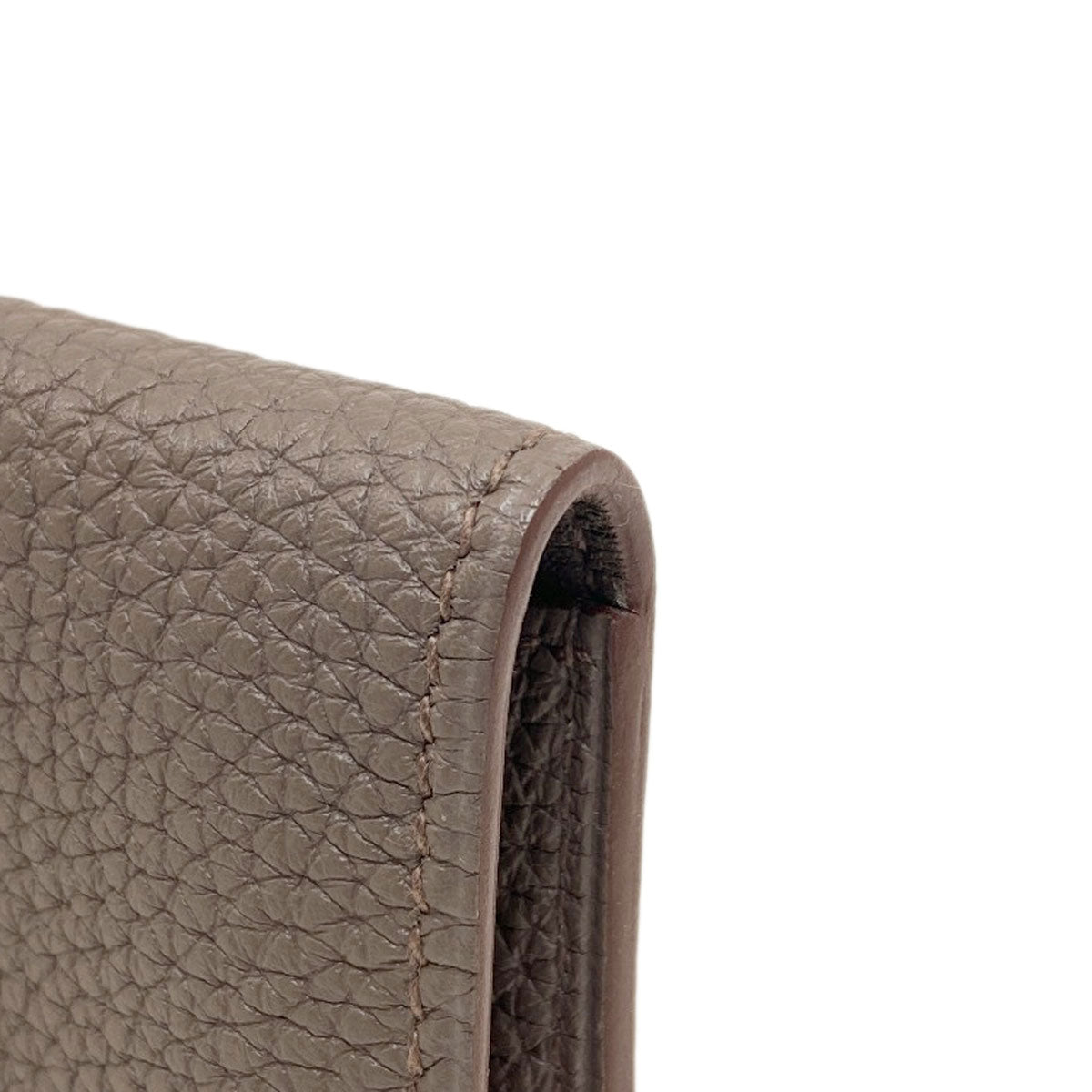 HERMES Dogon Etan Silver Hardware Card Case Togo Ladies [Used]