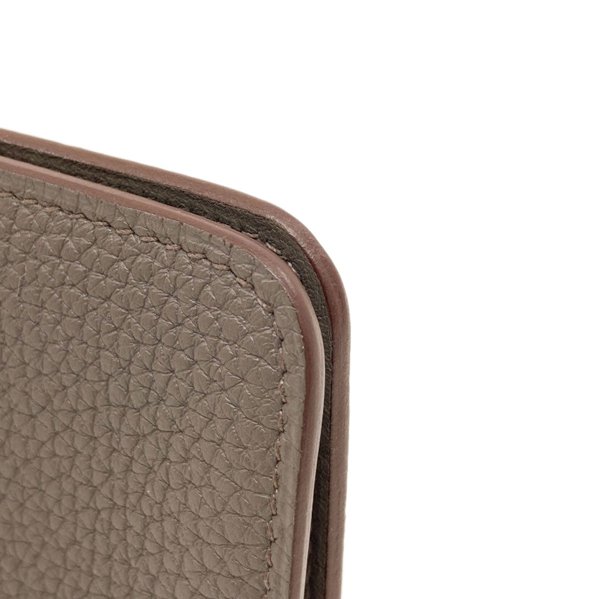 HERMES Dogon Etan Silver Hardware Card Case Togo Ladies [Used]