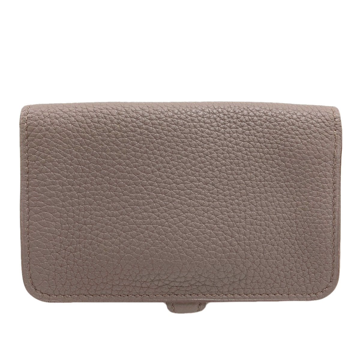 HERMES Dogon Etan Silver Hardware Card Case Togo Ladies [Used]