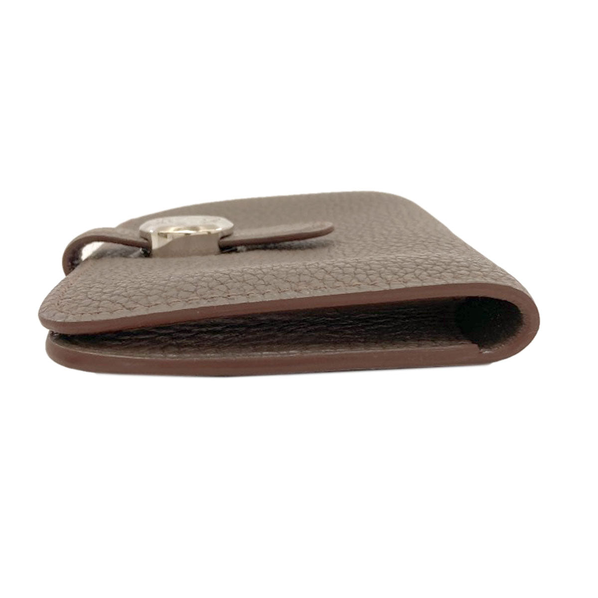 HERMES Dogon Etan Silver Hardware Card Case Togo Ladies [Used]