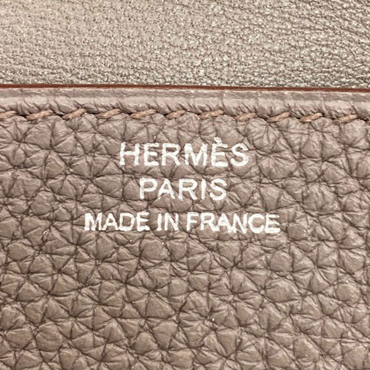 HERMES Dogon Etan Silver Hardware Card Case Togo Ladies [Used]