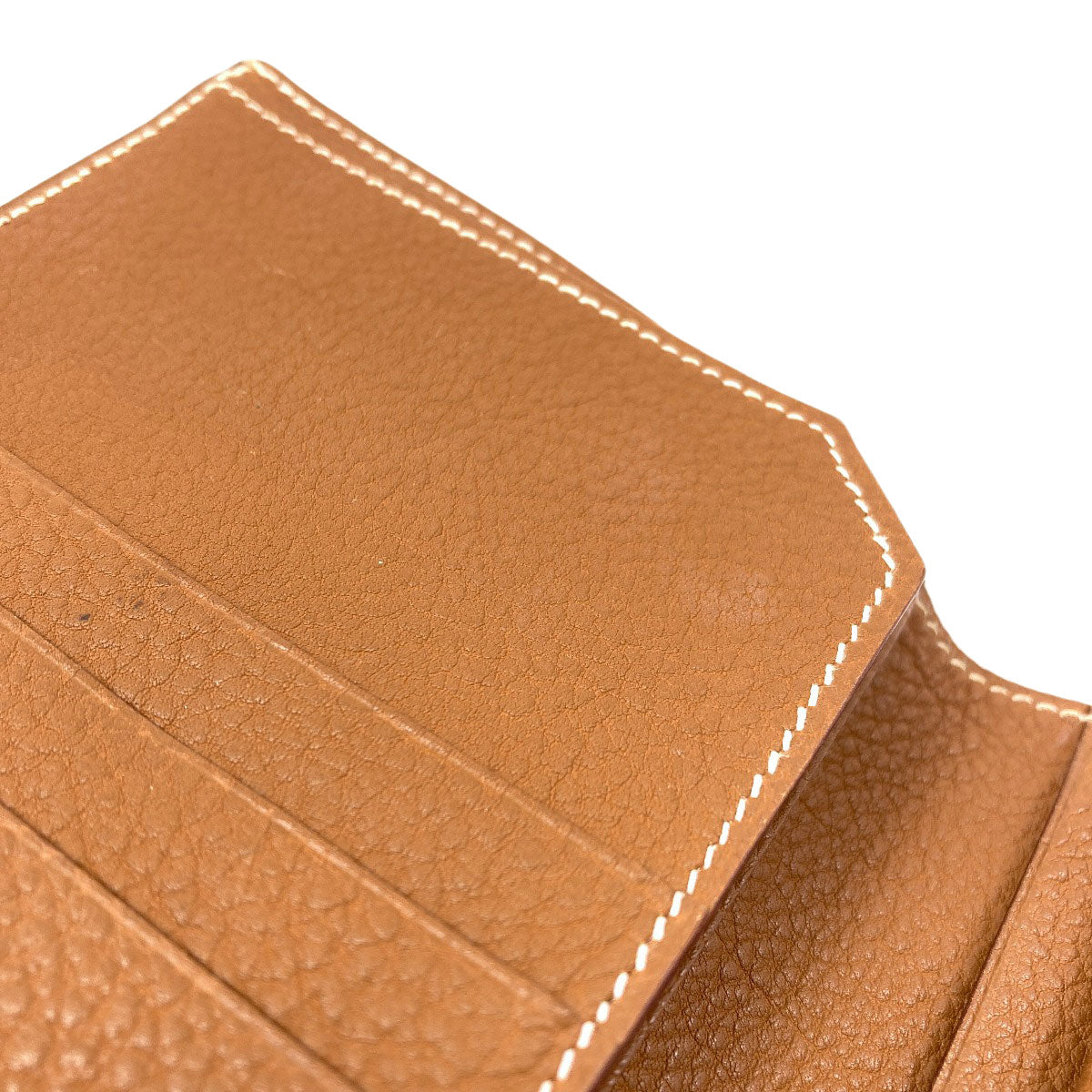 HERMES Jura Gold Hardware Bifold Wallet with Coin Pocket Ardennes Ladies [Used]