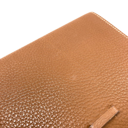 HERMES Jura Gold Hardware Bifold Wallet with Coin Pocket Ardennes Ladies [Used]
