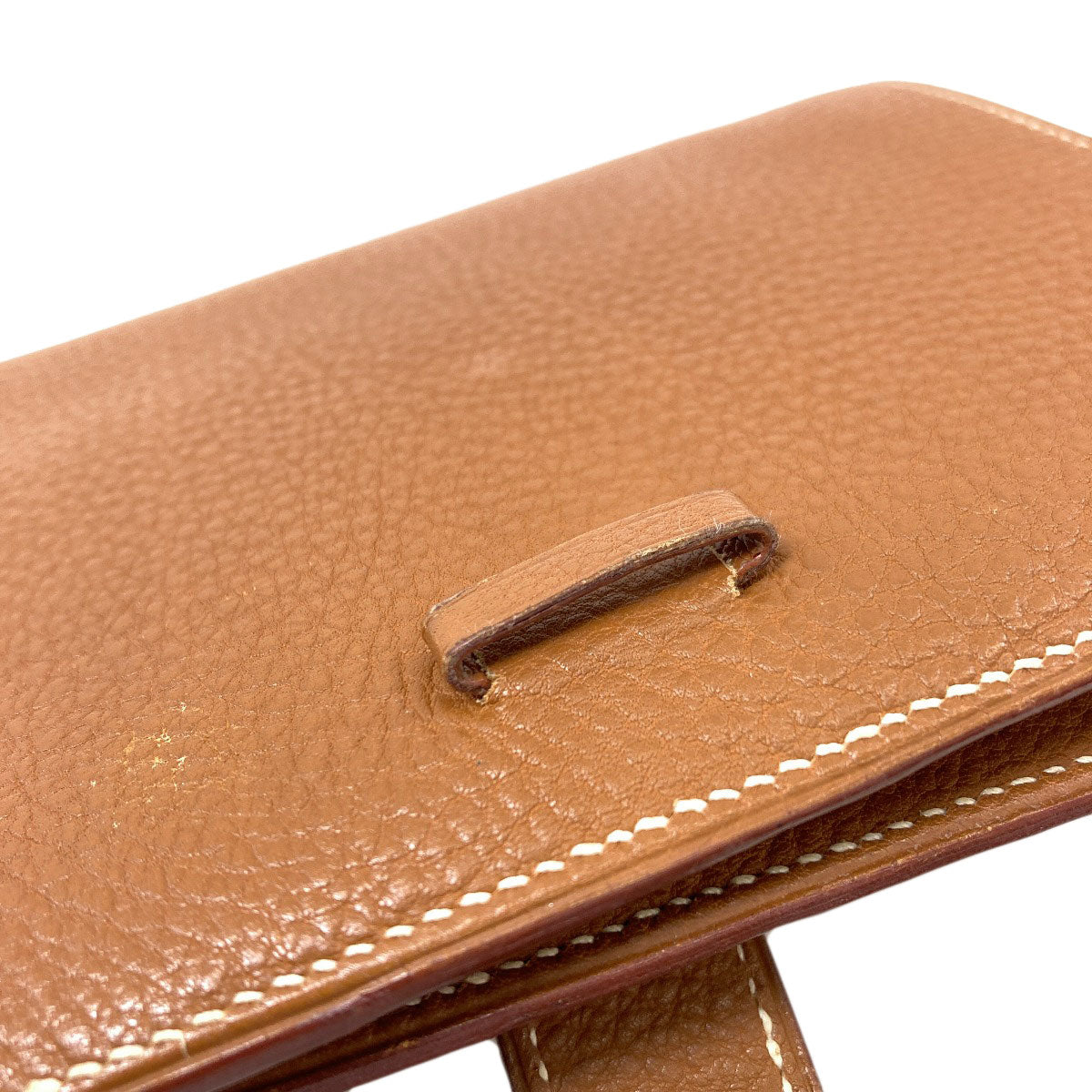 HERMES Jura Gold Hardware Bifold Wallet with Coin Pocket Ardennes Ladies [Used]